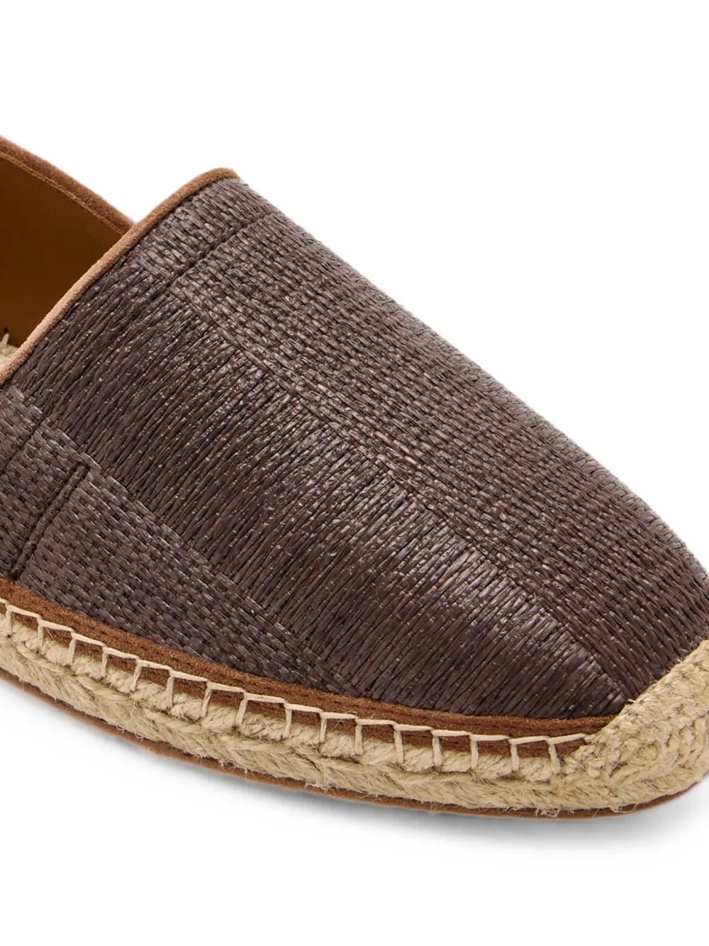 Brunello Cucinelli woven suede-panelled espadrilles Bruin