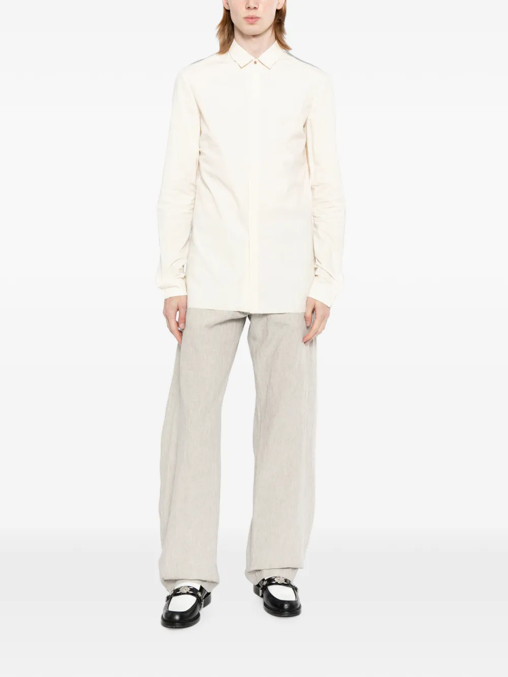 Ma+ Cotton Shirt In Neutral