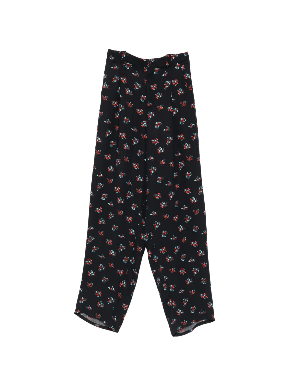 Nº21 floral-pattern pleated trousers - Blu