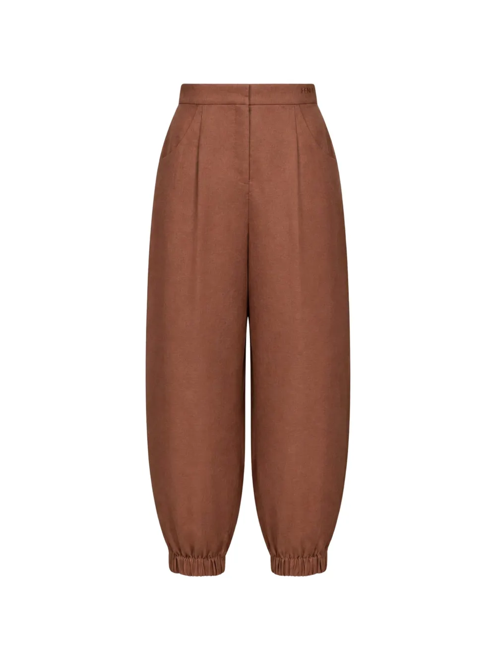 FENDI embroidered balloon-fit trousers - Braun
