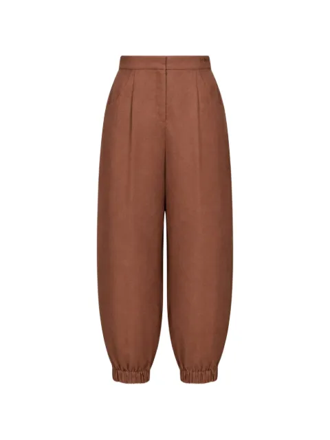 FENDI pleated elasticated-cuff trousers