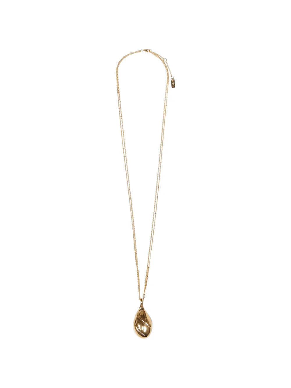 Chloé pleated pendant double-strand necklace - Oro