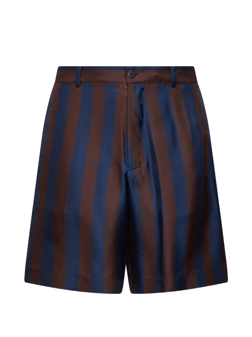 FENDI Pequin-stripe silk shorts - Blue