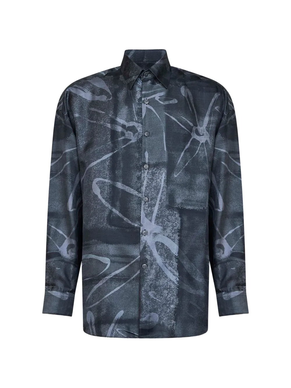 Costumein Floral-print Silk Shirt In Black