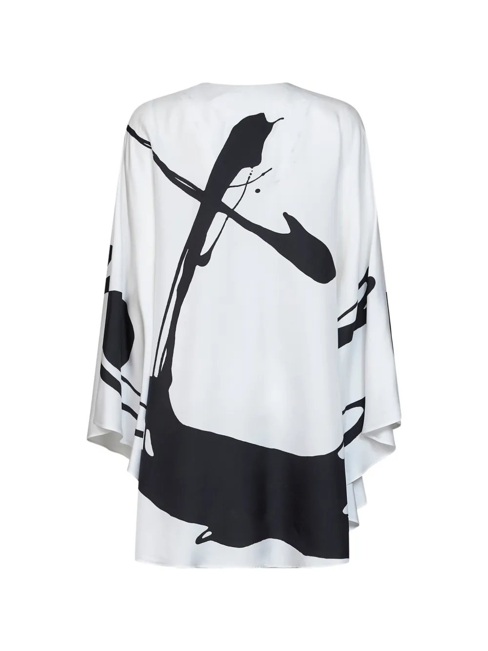 Kiton Graphic-print Ruffled Blouse in White, view 2