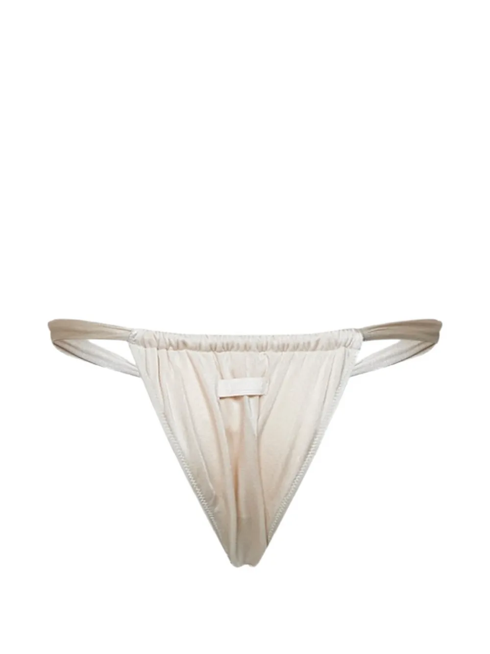 MC2 Saint Barth Bikinislip met zebraprint en stras Beige