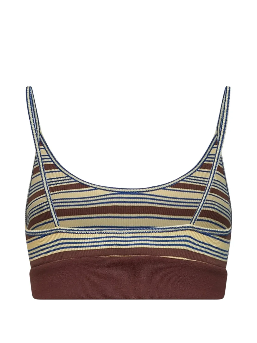 Fendi Striped Ribbed Top In Multi