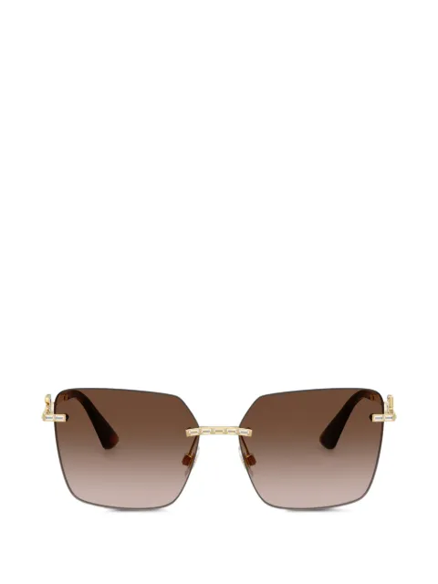 Dolce & Gabbana Eyewear crystal-embellished DG logo sunglasses