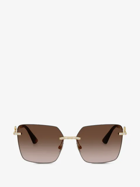 Dolce & Gabbana Eyewear crystal-embellished DG logo sunglasses