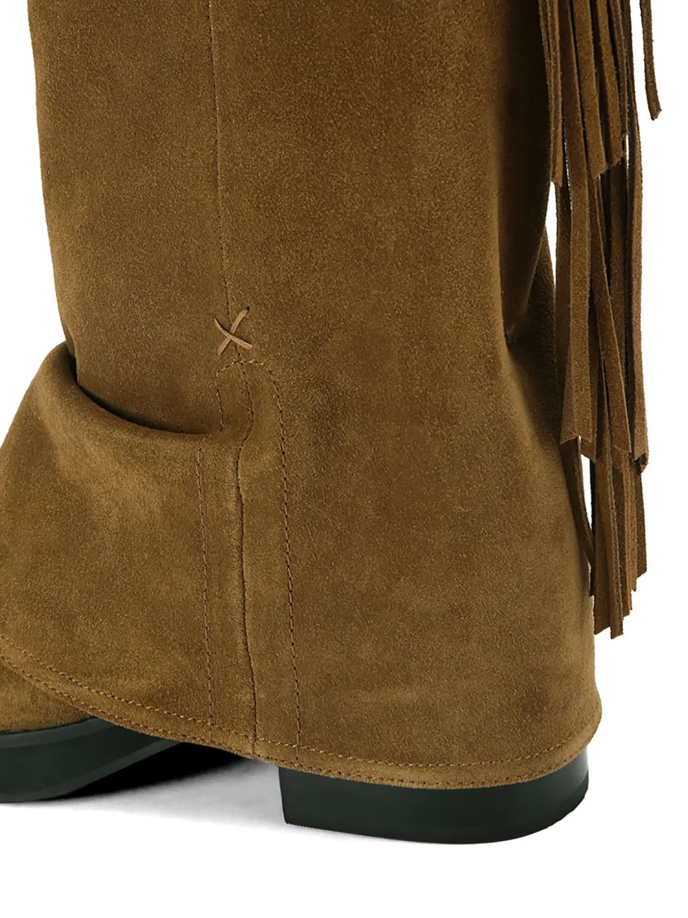 Kurt Geiger London fringe gaiter biker boots Bruin