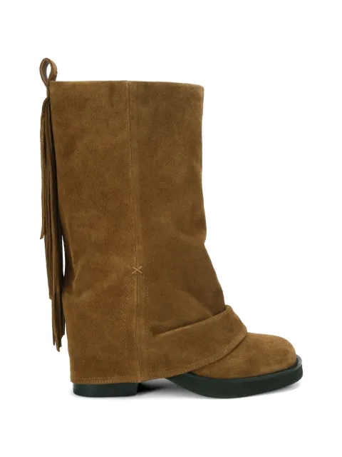 Kurt Geiger London fringe gaiter biker boots