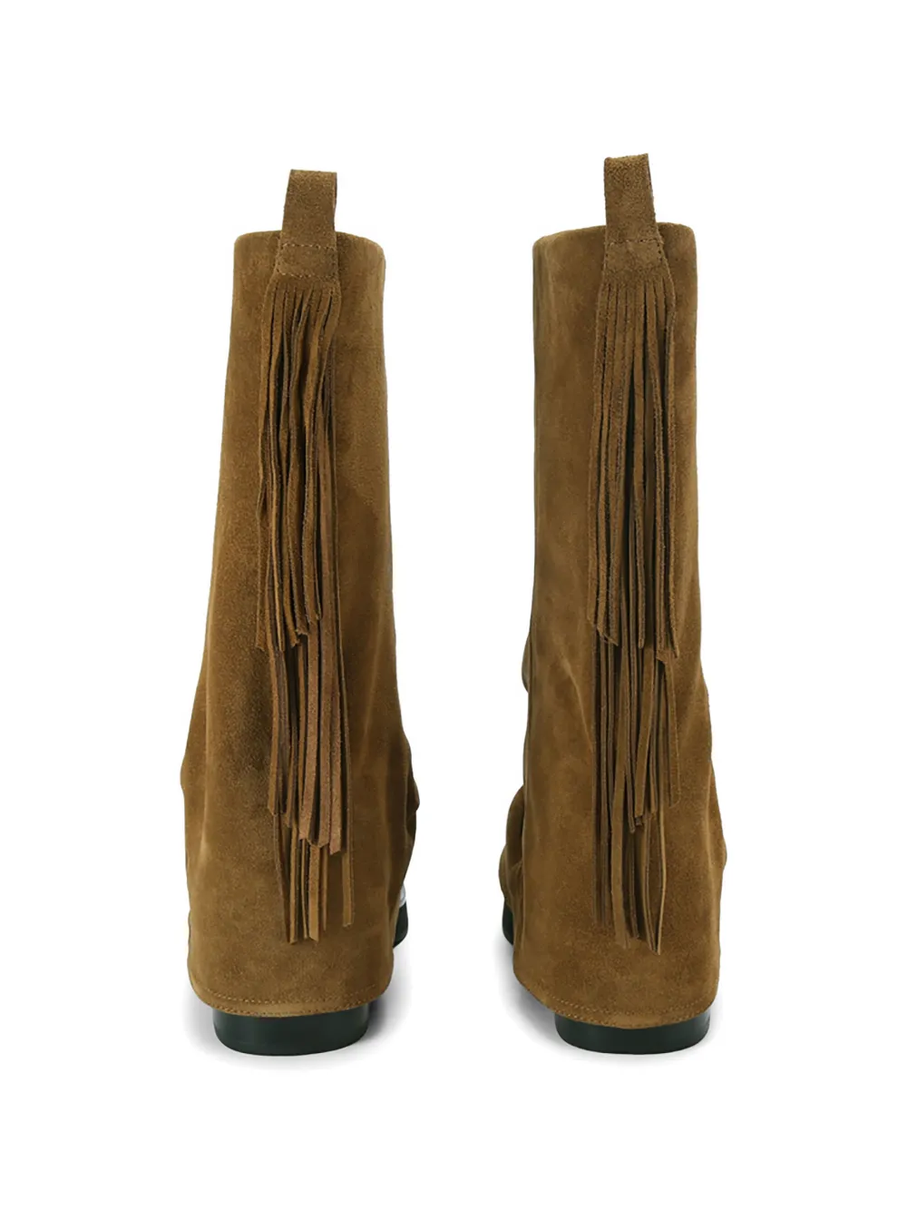 Kurt Geiger London fringe gaiter biker boots Bruin