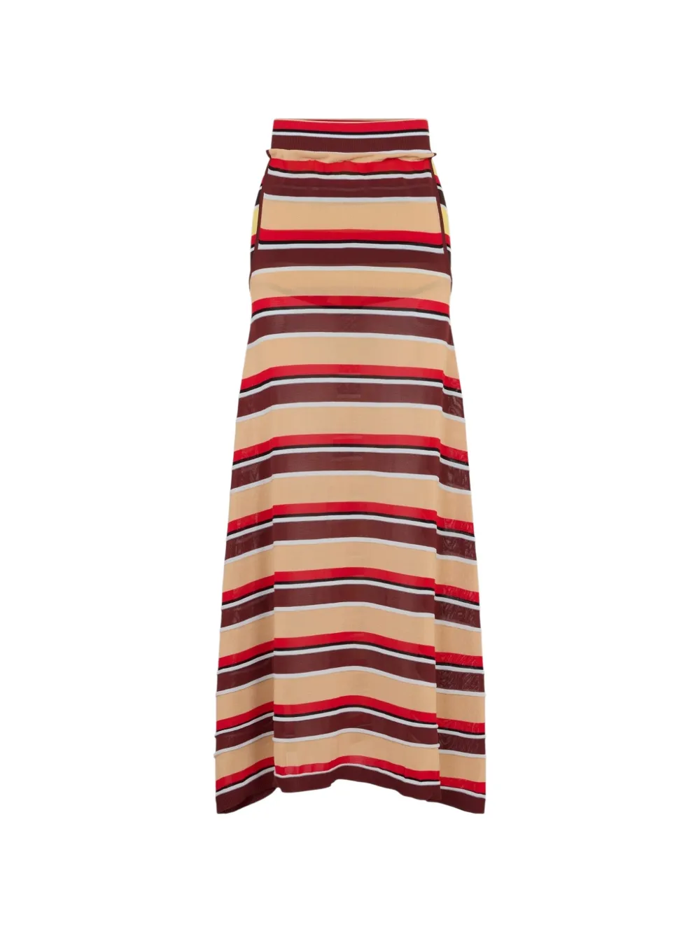 Rabanne Semi-doorzichtige maxi-rok Beige