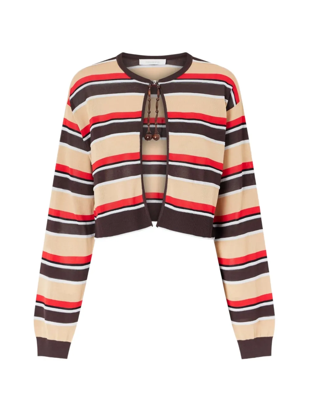 Rabanne striped bead-embellished cardigan