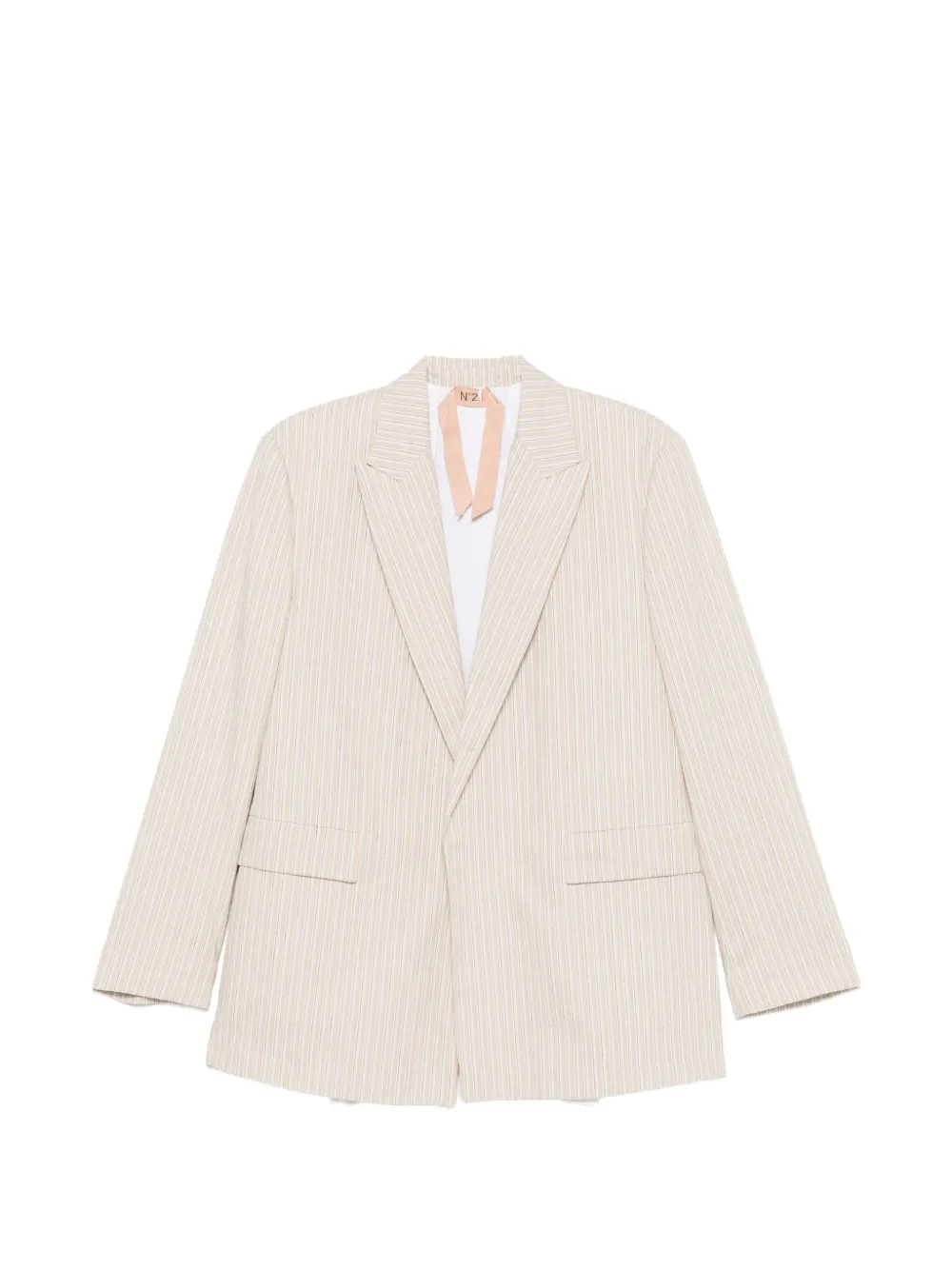 Nº21 vertical-stripe peak-lapel blazer - Toni neutri