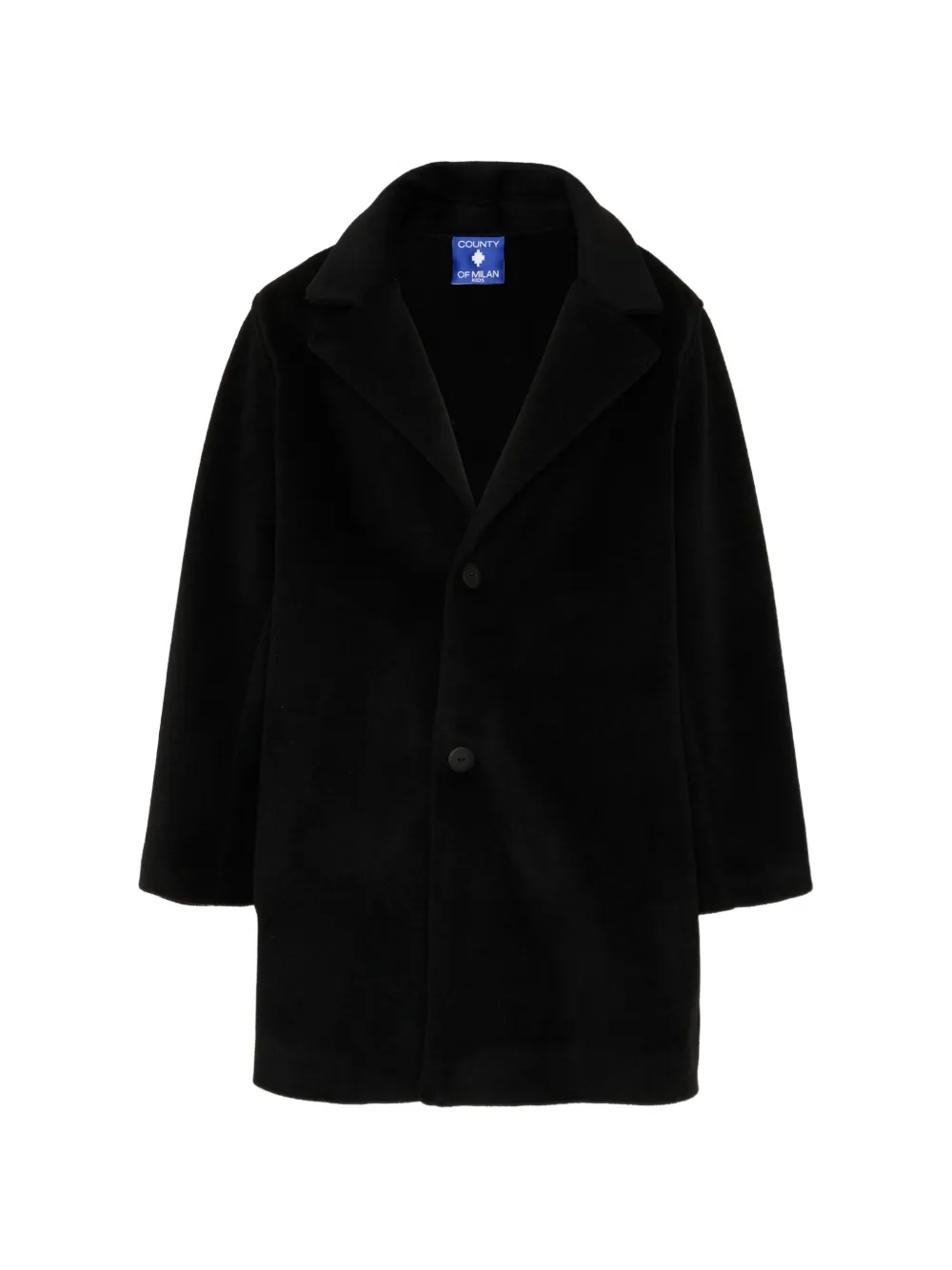 COUNTY OF MILAN Cross-patch notched-lapel coat - Nero