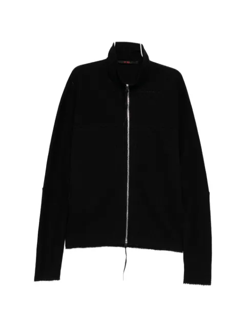 Ma+ zipped tall-collar jacket