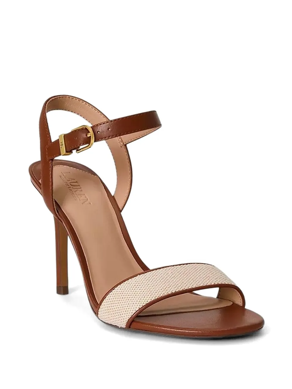 Lauren Ralph Lauren Gwen buckle-fastening leather sandals Beige