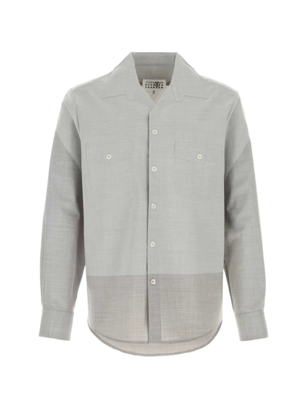 MM6 Maison Margiela panelled long-sleeve shirt - Grey