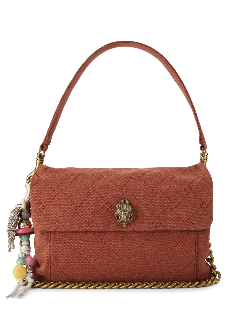 Kurt Geiger London Kensington quilted canvas shoulder bag - Braun