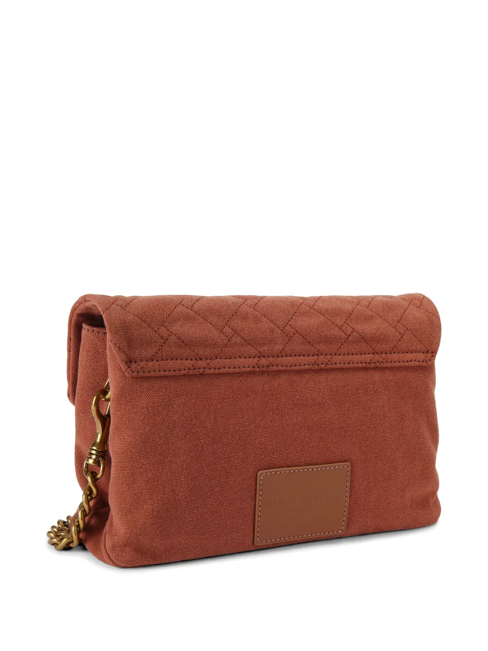 Kurt Geiger London Kensington gewatteerde canvas schoudertas Bruin