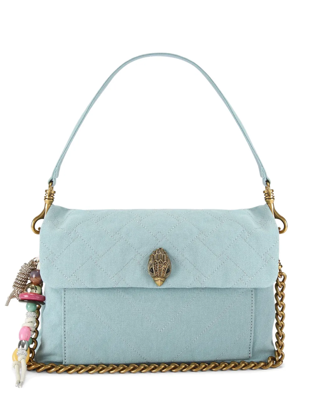 Kurt Geiger London Celia quilted canvas shoulder bag - Blu