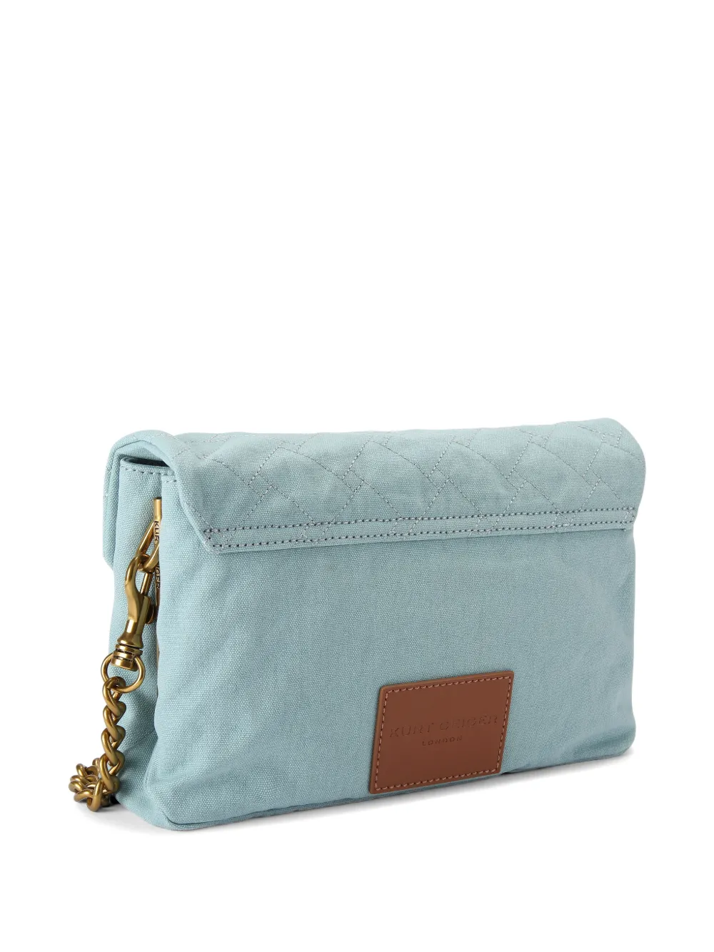 Kurt Geiger London Celia gewatteerde canvas schoudertas Blauw