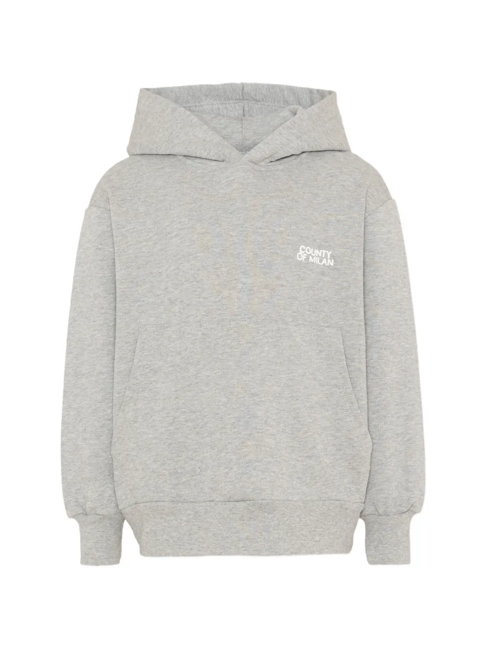COUNTY OF MILAN logo-print Cross hoodie - Grigio
