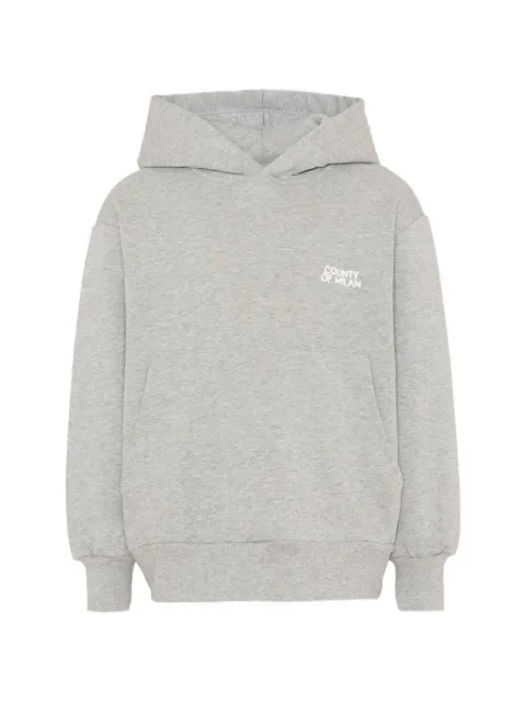 COUNTY OF MILAN logo-print Cross hoodie