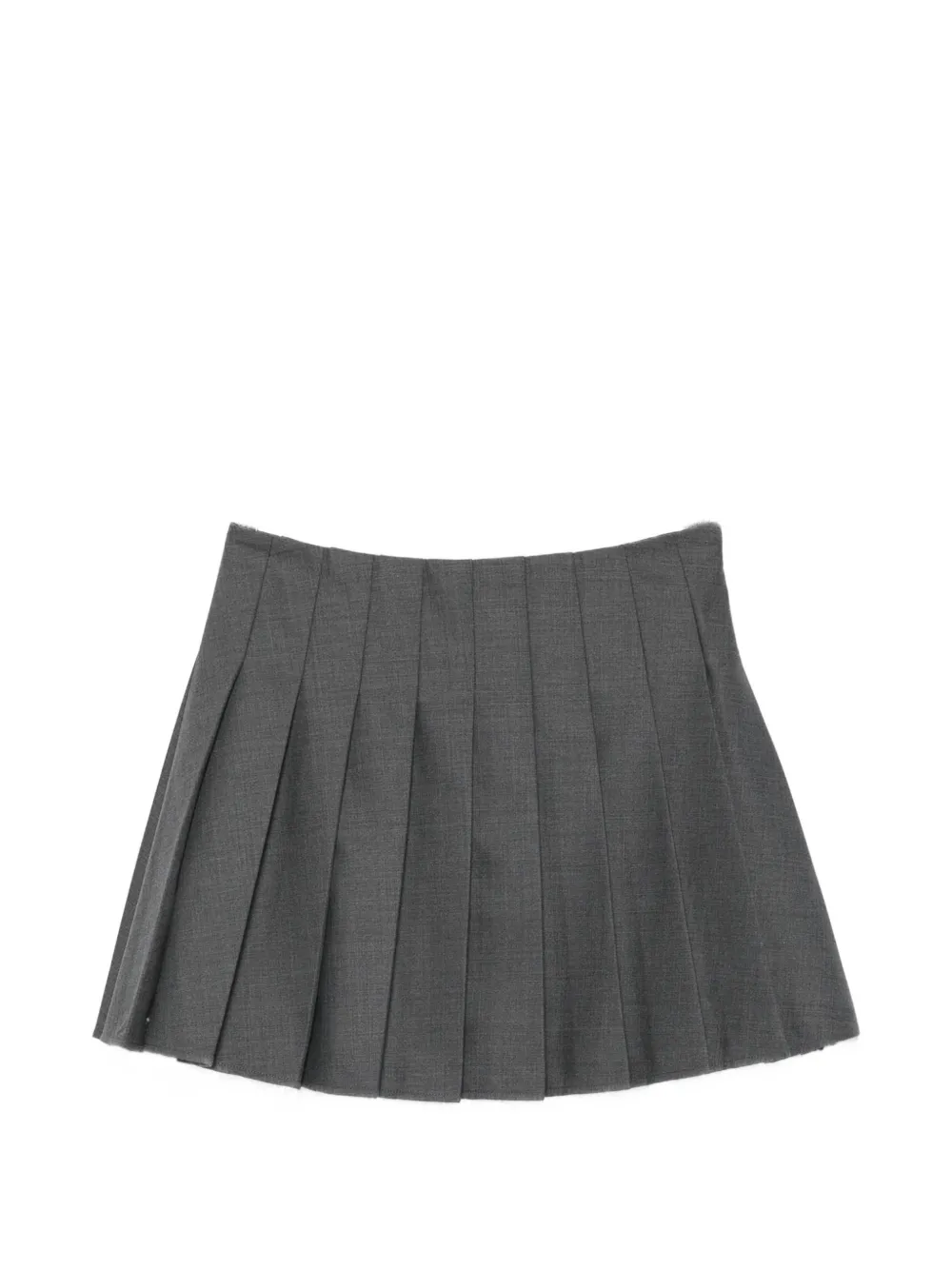 Self-Portrait lace-trim pleated mini skirt - Grigio