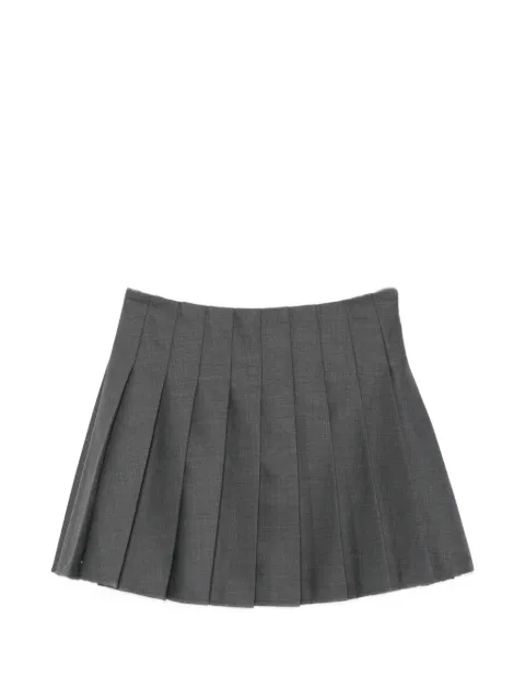 Self-Portrait lace-trim pleated mini skirt