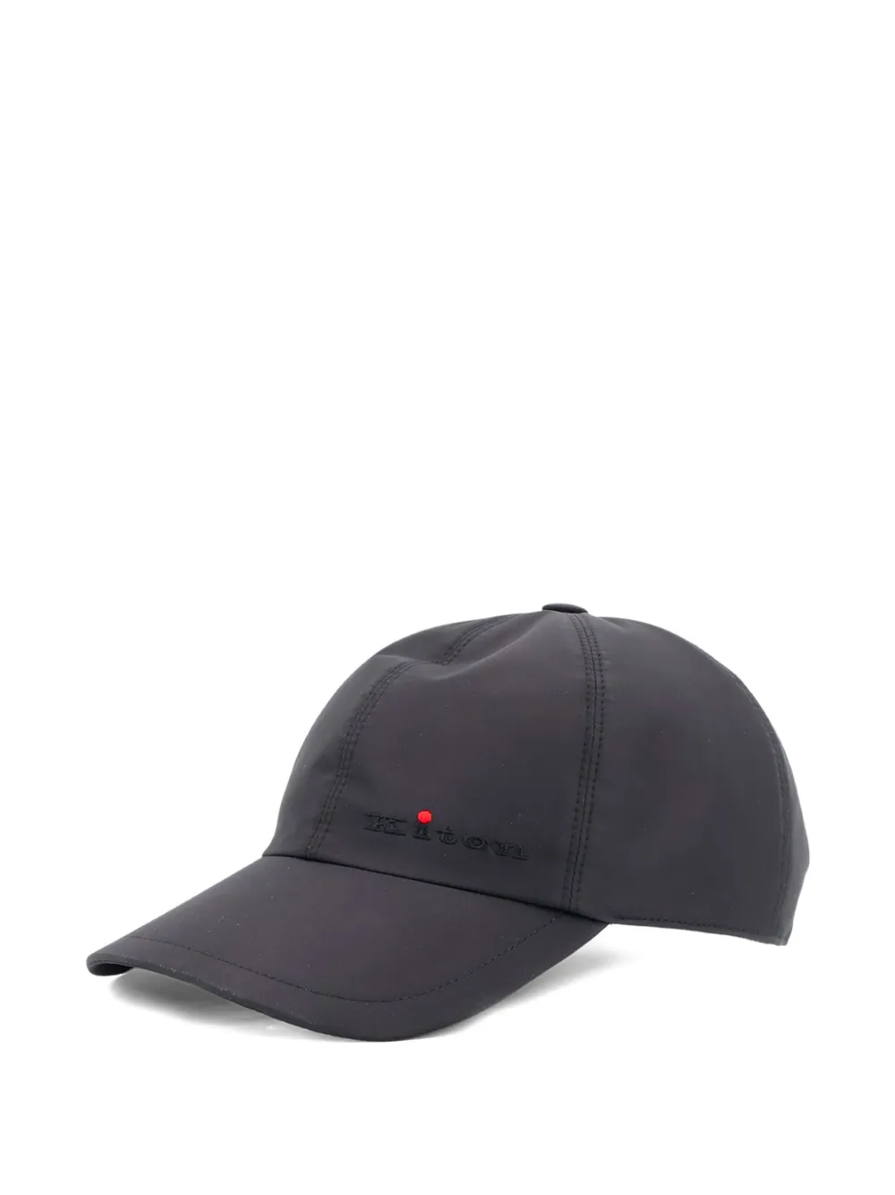 Kiton Honkbalpet met geborduurd logo Zwart