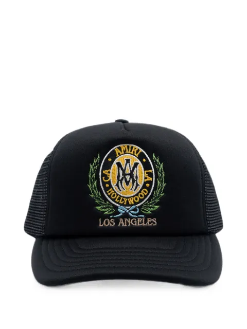 AMIRI logo-embroidered mesh-panel trucker hat