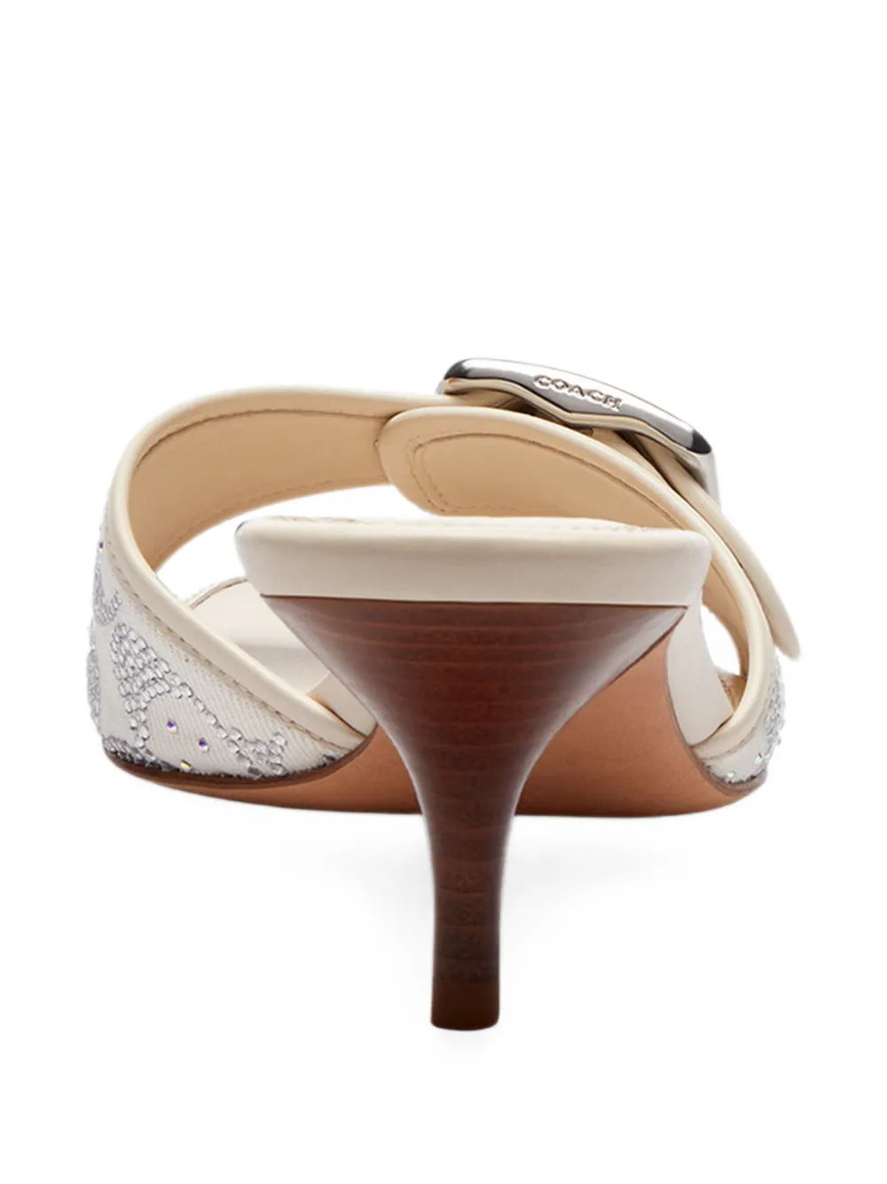 Coach Margot crystal-embellished buckled sandals Beige