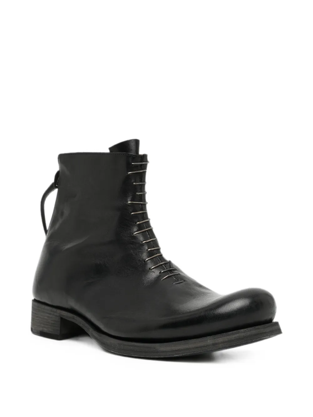 Ma+ staple-detail back-zip boots Zwart