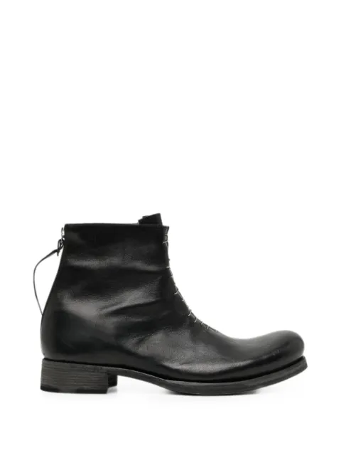 Ma+ staple-detail back-zip boots