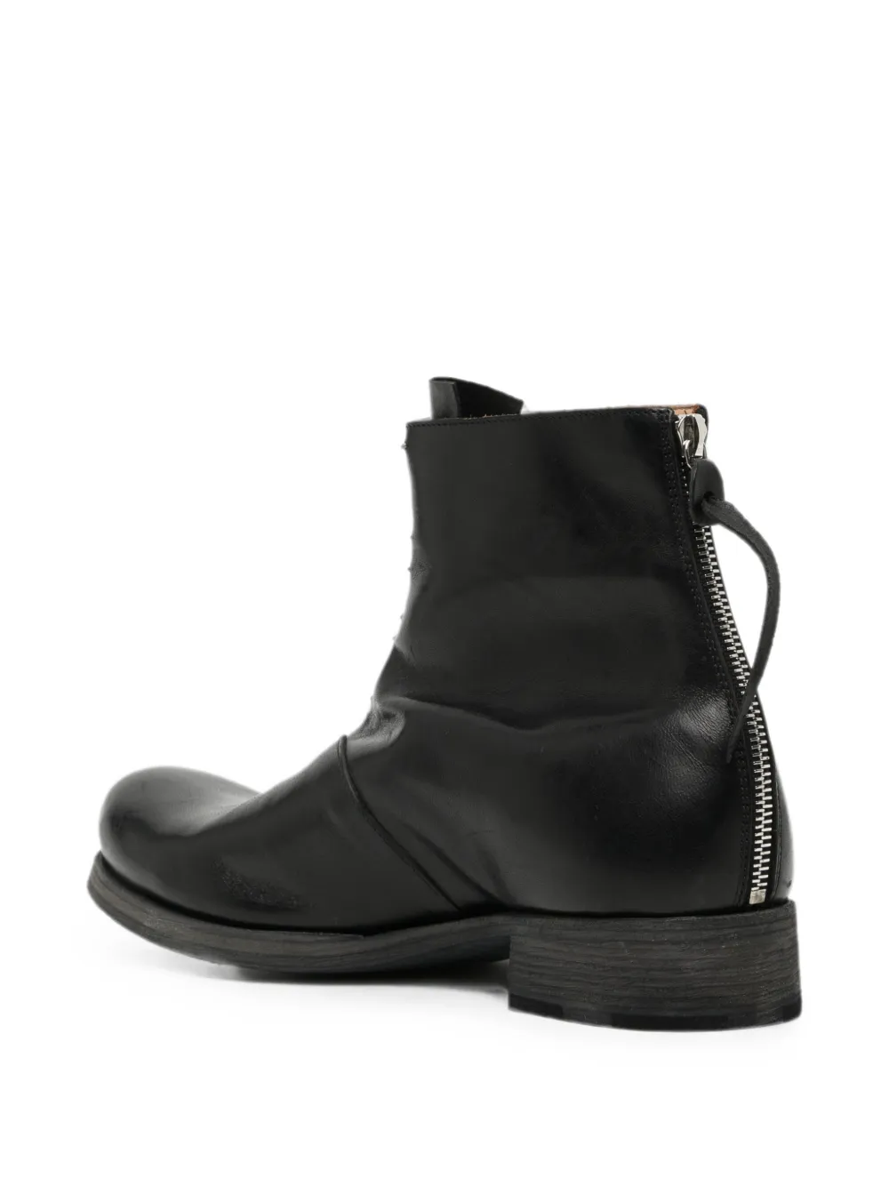 Ma+ staple-detail back-zip boots Zwart