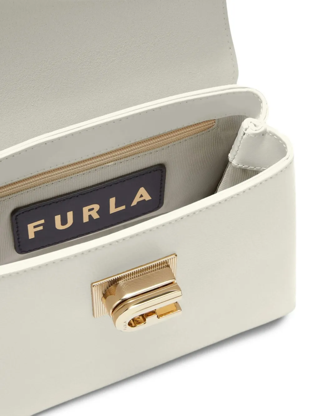 Furla Kleine 1927 leren shopper Beige