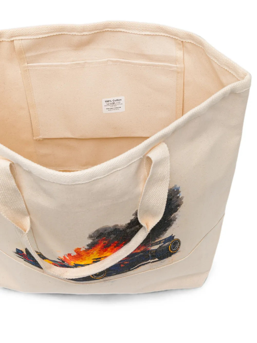 Melt Shopper met grafische print Beige