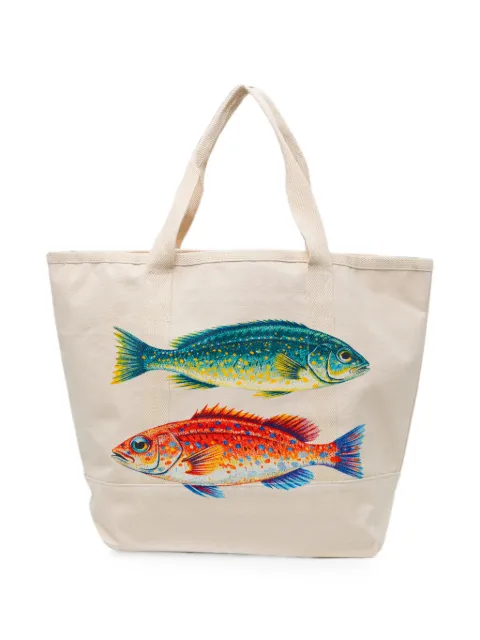 Melt fish-print tote bag