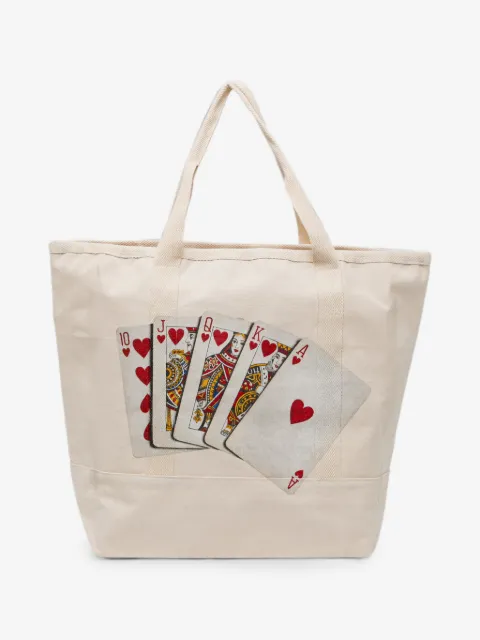 Melt playing-card print tote bag