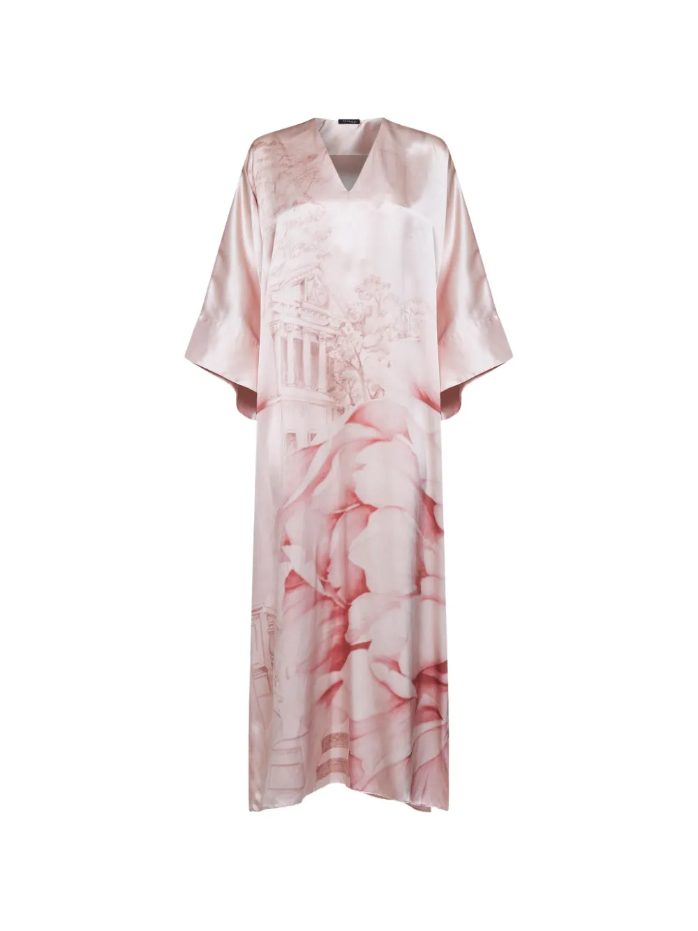 Kiton Naples garden-print silk dress - Rosa