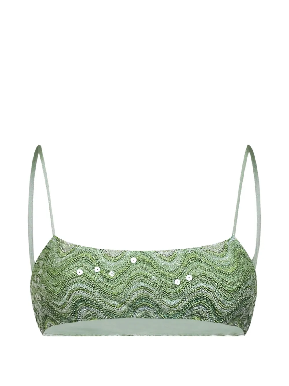 MC2 Saint Barth Rachel sequin-embellished bikini top · M