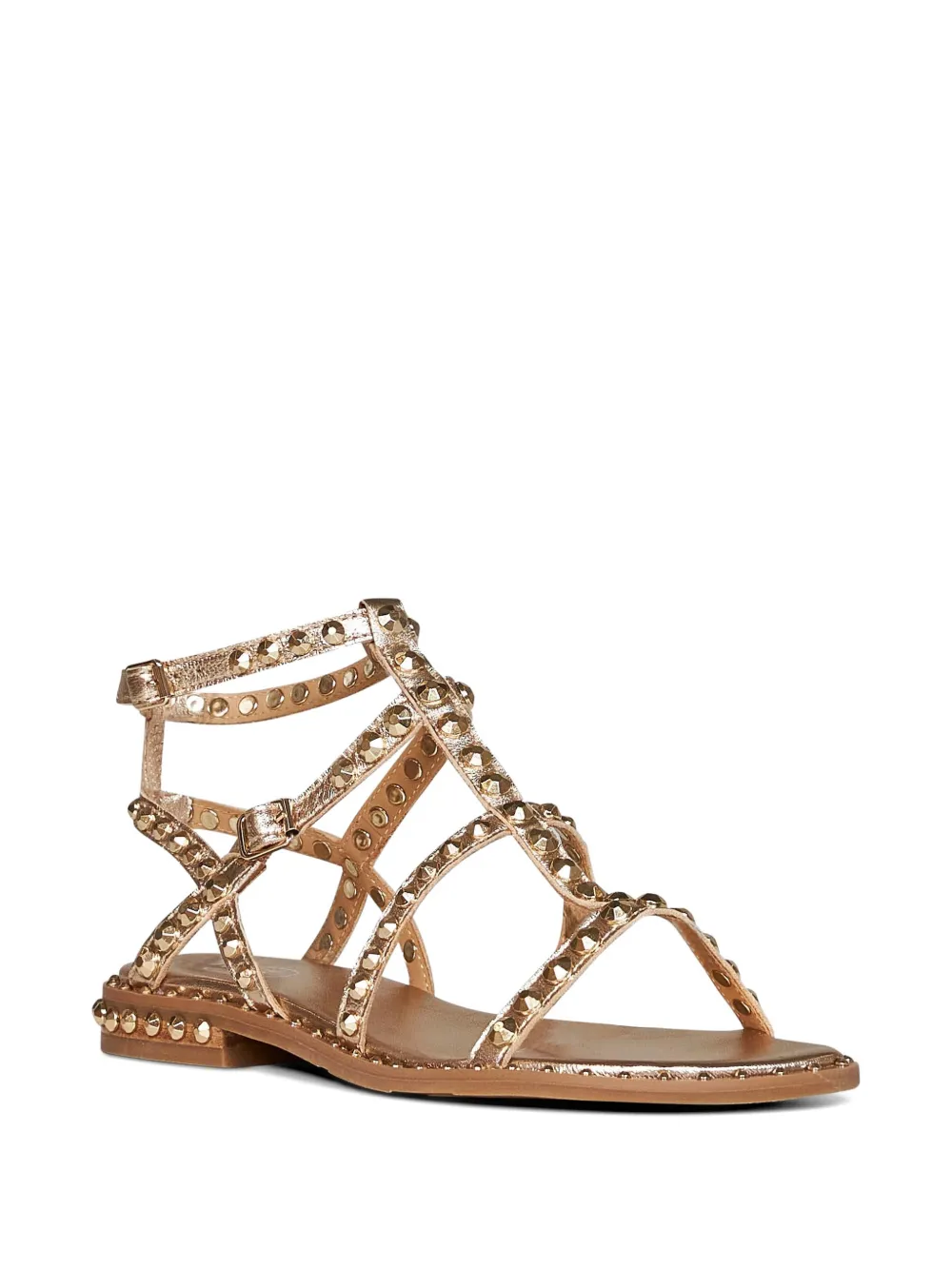 Ash Stud-embellished Gladiator Sandals In Metallic
