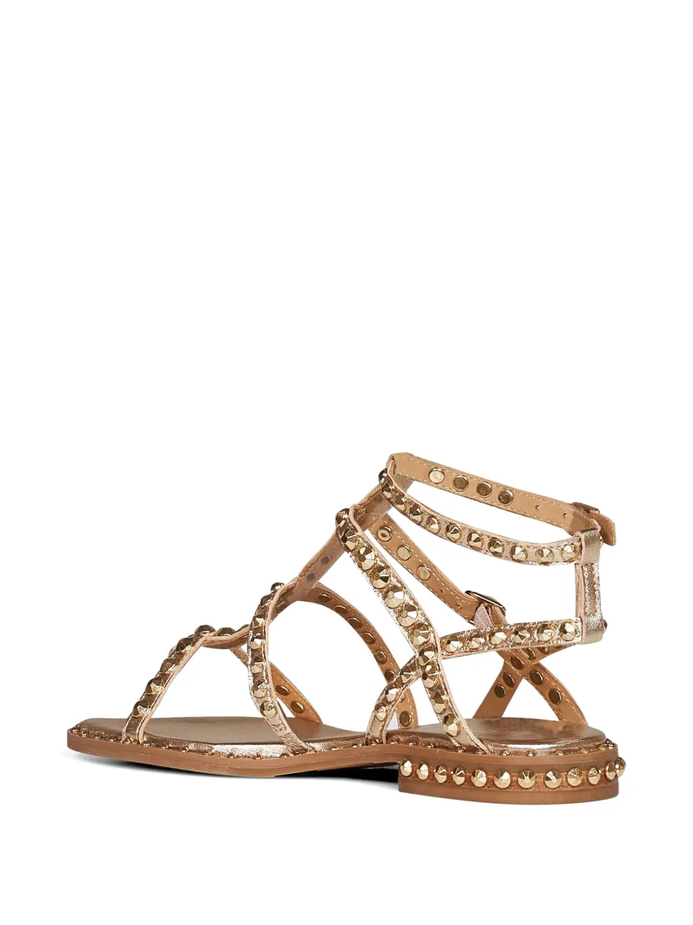 Ash Stud-embellished Gladiator Sandals In Metallic