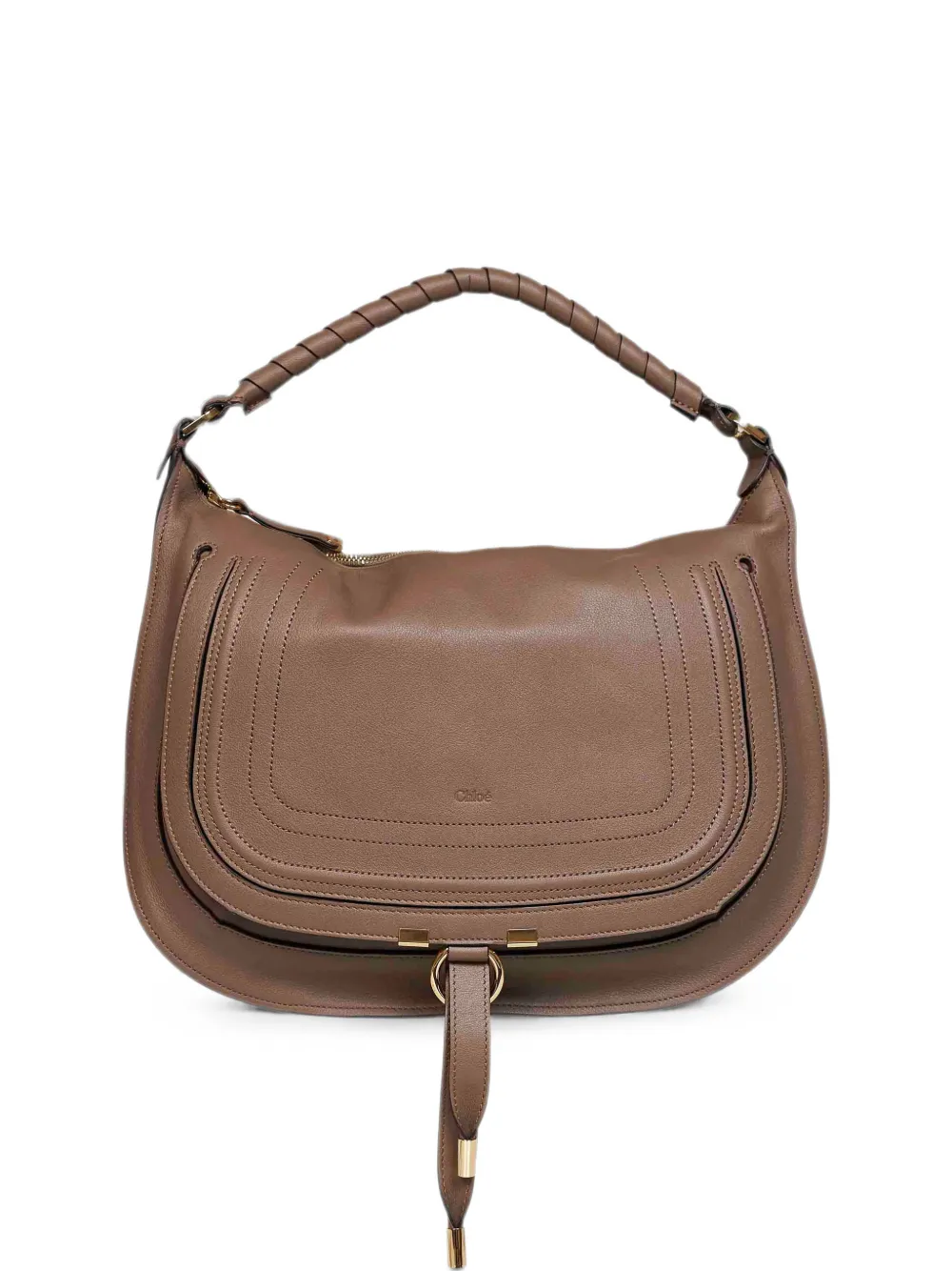 Chloé Marcie leather shoulder bag - Marrone