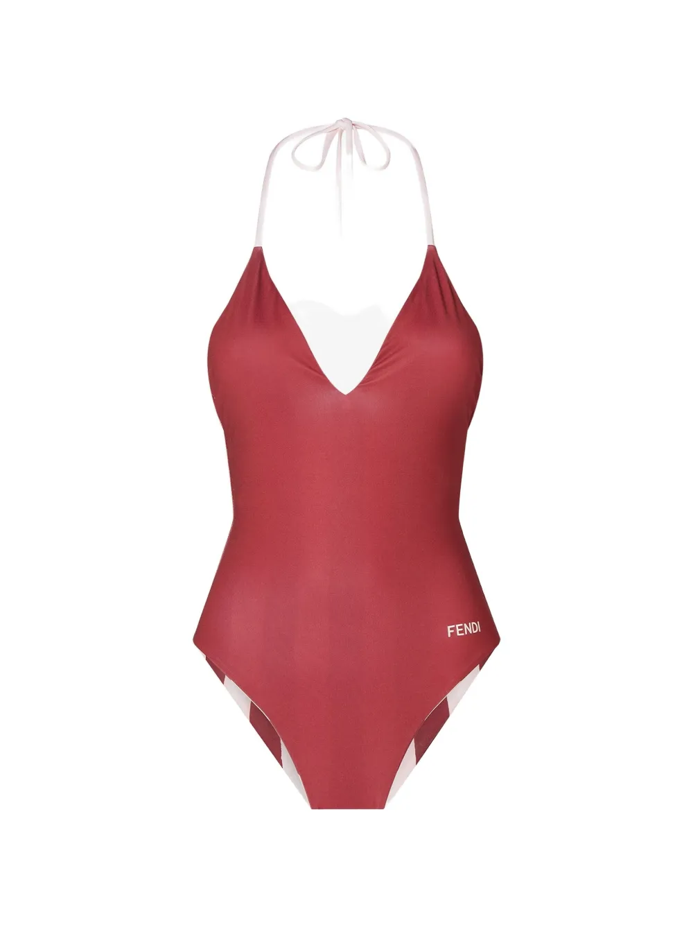 FENDI Pequin omkeerbaar badpak Rood