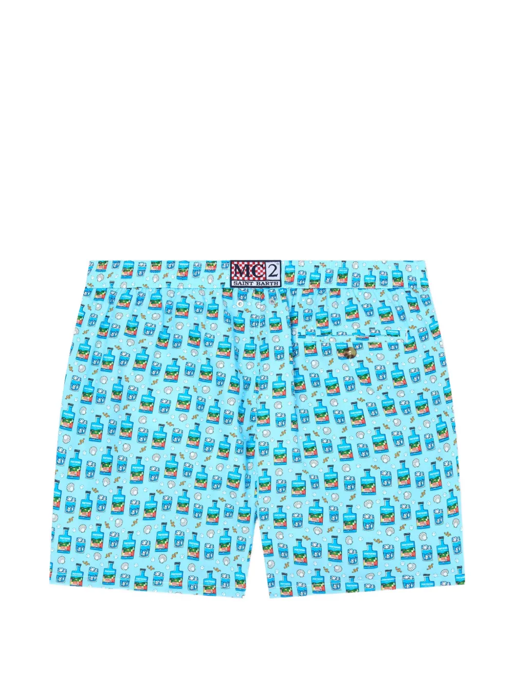 MC2 Saint Barth Zwembroek met trekkoord en Portofino-print Blauw