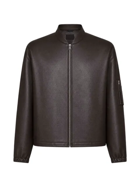 FENDI FF Selleria leather jacket