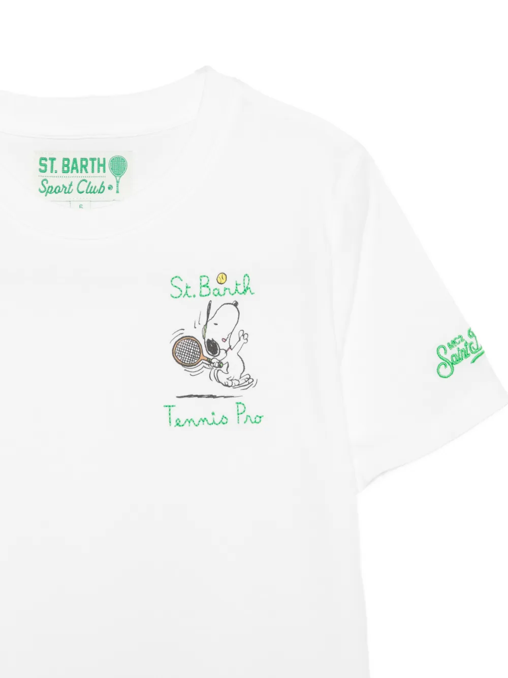 MC2 Saint Barth Kids x Peanuts Portofino katoenen T-shirt met Snoopy-print Wit